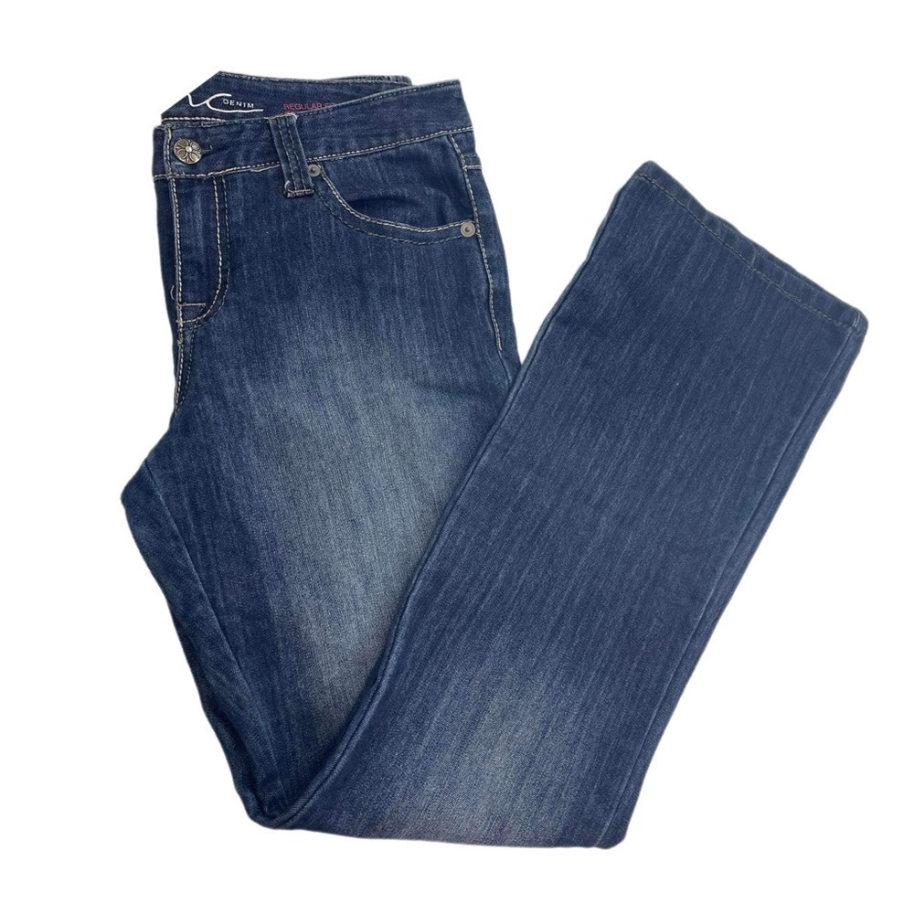 INC. Denim Boot Leg Jeans - Regular Fit - Size 8 - Blue
